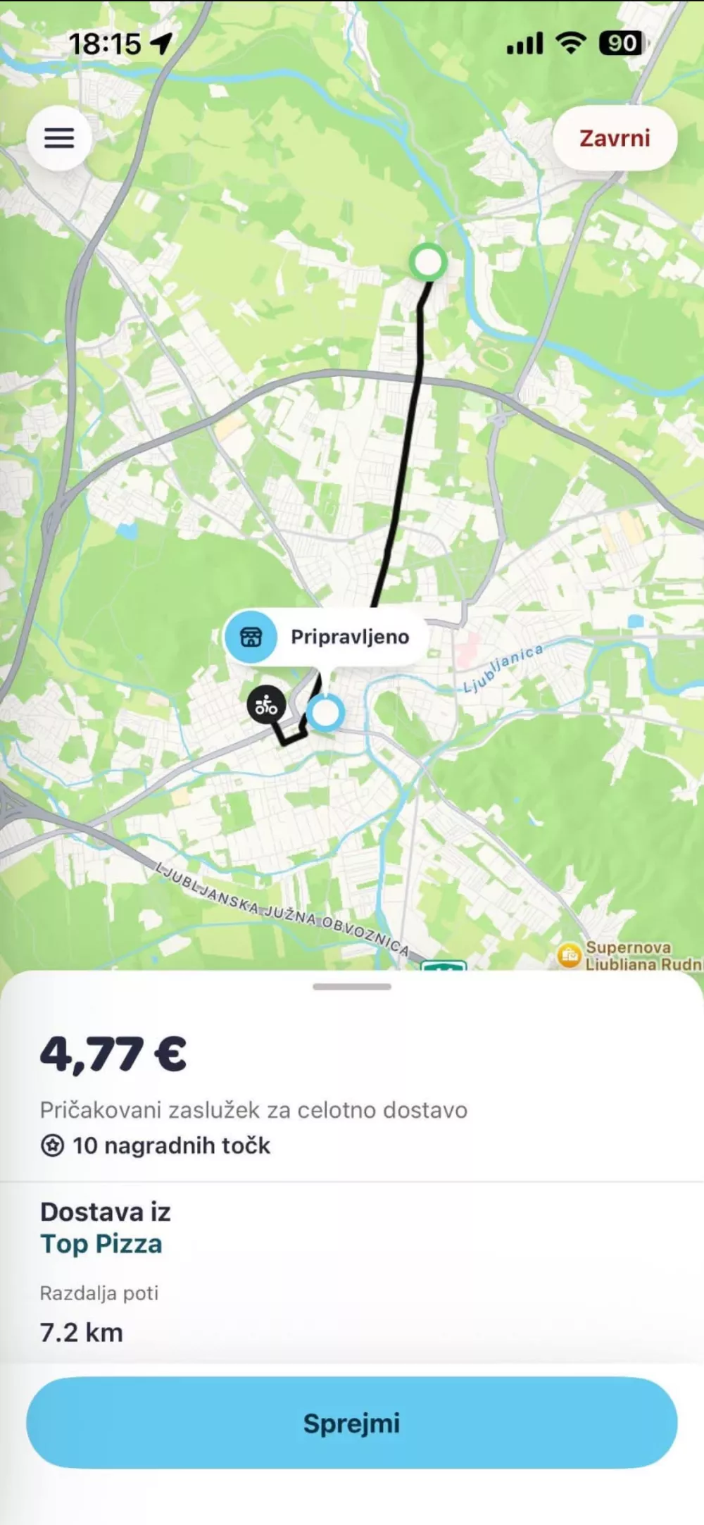 In primer zaslužka dostavljalca pred stavko. Foto: arhiv dostavljalcev