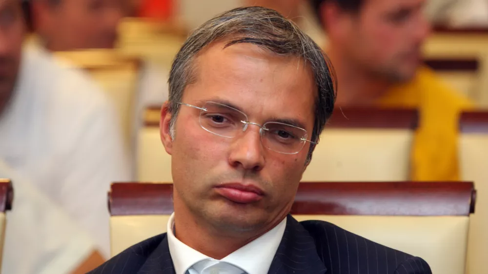 Marko Pogačnik- Hokejska zveza Slovenije (HZS) - izredna skup&scaron;čina - na dnevnem redu tudi glasovanje o razre&scaron;itvi predsednika;  //FOTO: Luka Cjuha