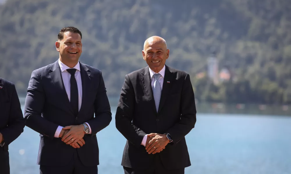 Zoran Stevanović, Janez Jan&scaron;a31.8.2026 - mednarodni Blejski strate&scaron;ki forum (BSF) pod naslovom Moč soustvarjanja prihodnostiFoto: Luka Cjuha
