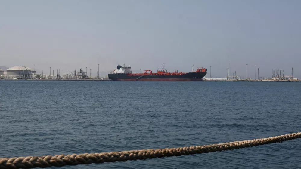 FILE PHOTO: Oil/Chemical Tanker "Bald Man" at the Port of Fujairah, as the U.S.-Israel conflict with Iran limits marine traffic in the Strait of Hormuz, in Fujairah, United Arab Emirates, May 6, 2026. REUTERS/Amr Alfiky/File Photo