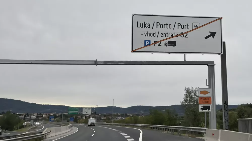 srmin, sermin, izvoz za Luka Koper, odprtje nove ceste