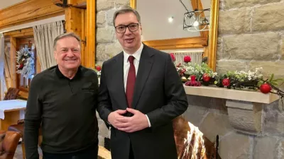 Zoran Janković in Aleksander Vučić v Beogradu