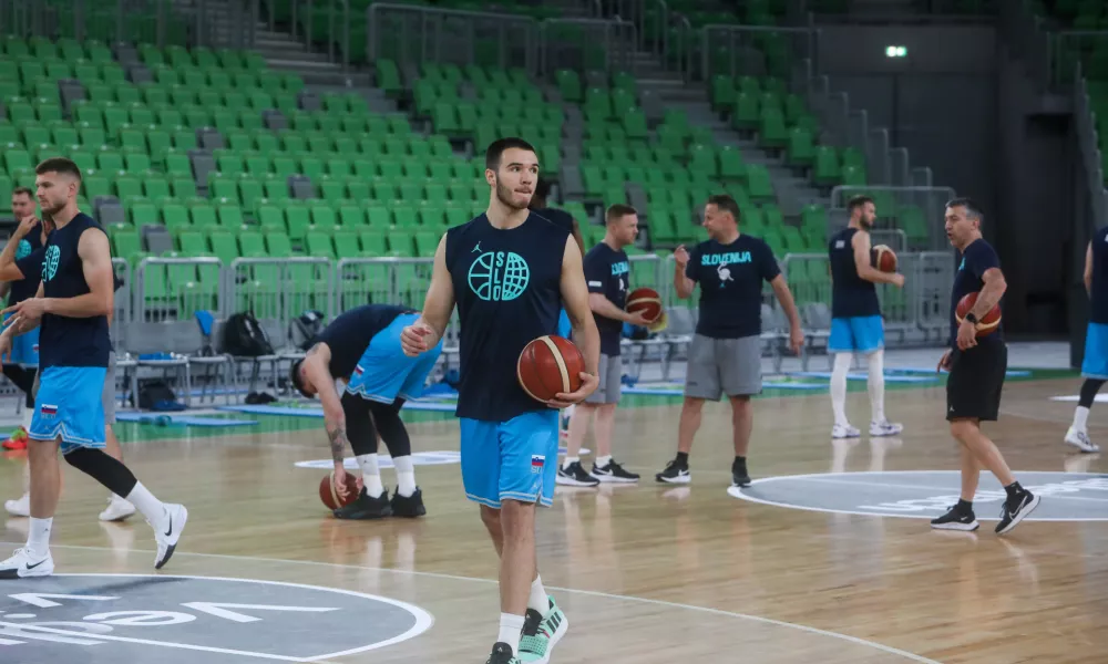 - Bine Prepelič.- 27.04.2024. Trening slovenske košarkarske reprezentance pred odhodom na kvalifikacijski turnir za Olimpijske igre v Grčiji. //FOTO: Bojan Velikonja